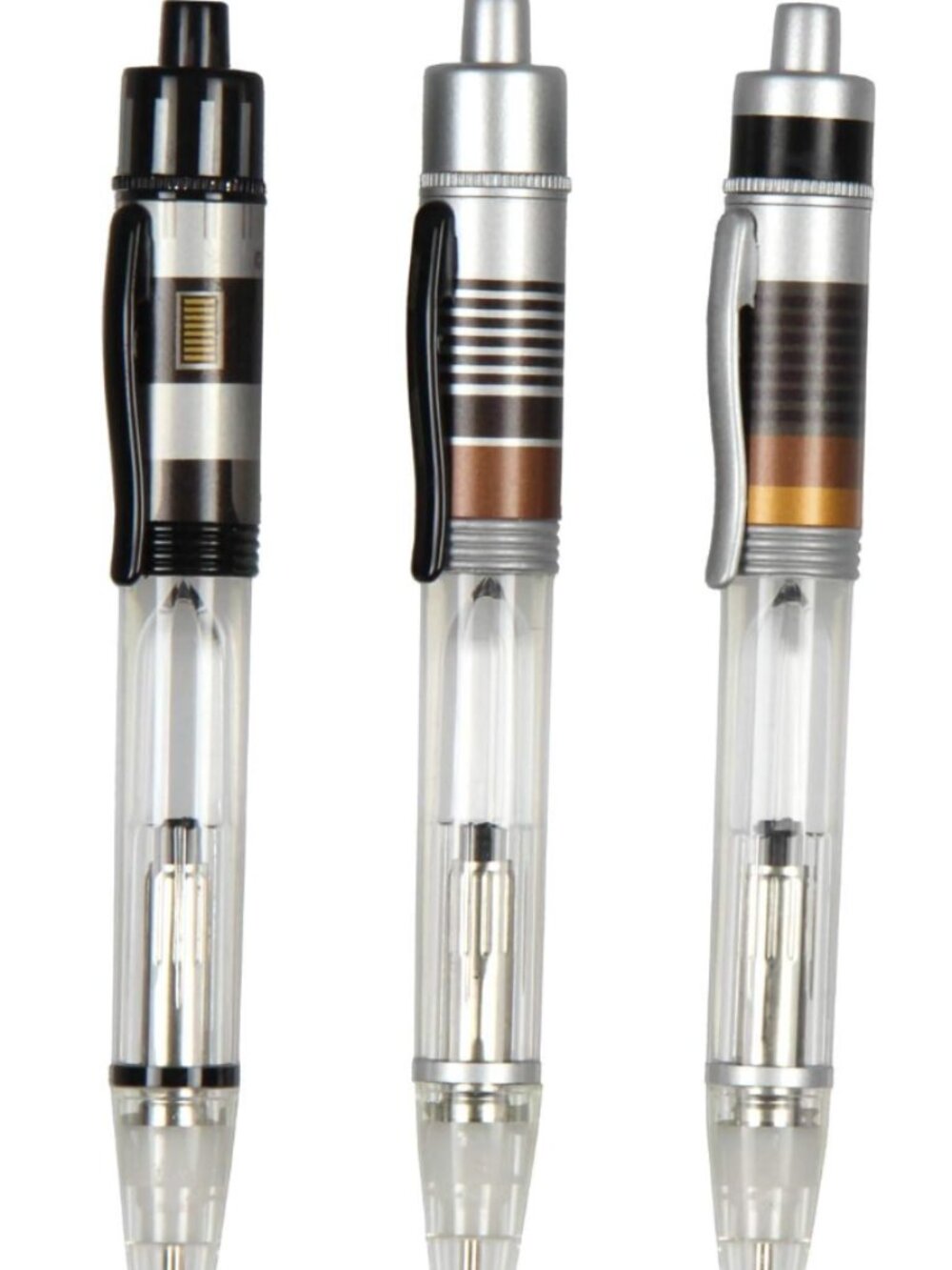 Star Wars Light Saber Pens 3 Darth Vader Obi-Wan Kenobi Luke Skywalker Light Up - Picture 8 of 10